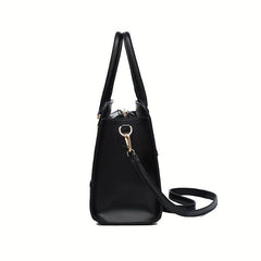Snakeskin Pattern Double Handle Handbag Large Capacity Tote Bag