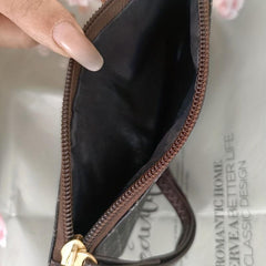 Retro Pattern Textures Clutch PU Leather Lightweight Handbag