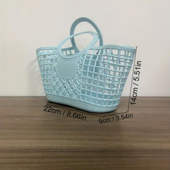 Versatile Hollow Handbag for Shopping and Storage