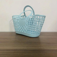 Versatile Hollow Handbag for Shopping and Storage
