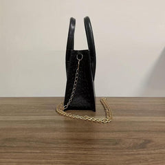 Crocodile Embossed Satchel Bag Chain Bag