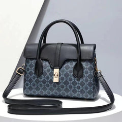 Vintage Satchel Flap Crossbody Bag PU Leather Textured Bag Purse