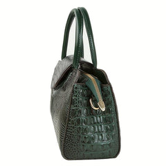 Crocodile Shoulder Bag Large Capacity Faux Leather Handbag
