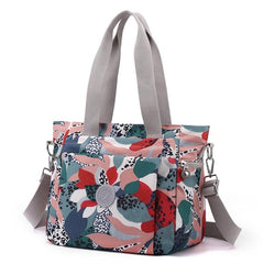 Floral Pattern Tote Bag Large Capacity Handbag for School & Commute