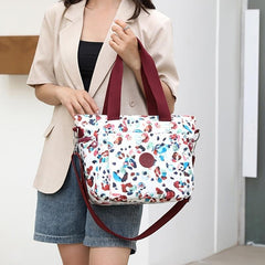 Floral Pattern Tote Bag Large Capacity Handbag for School & Commute