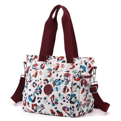 Floral Pattern Tote Bag Large Capacity Handbag for School & Commute
