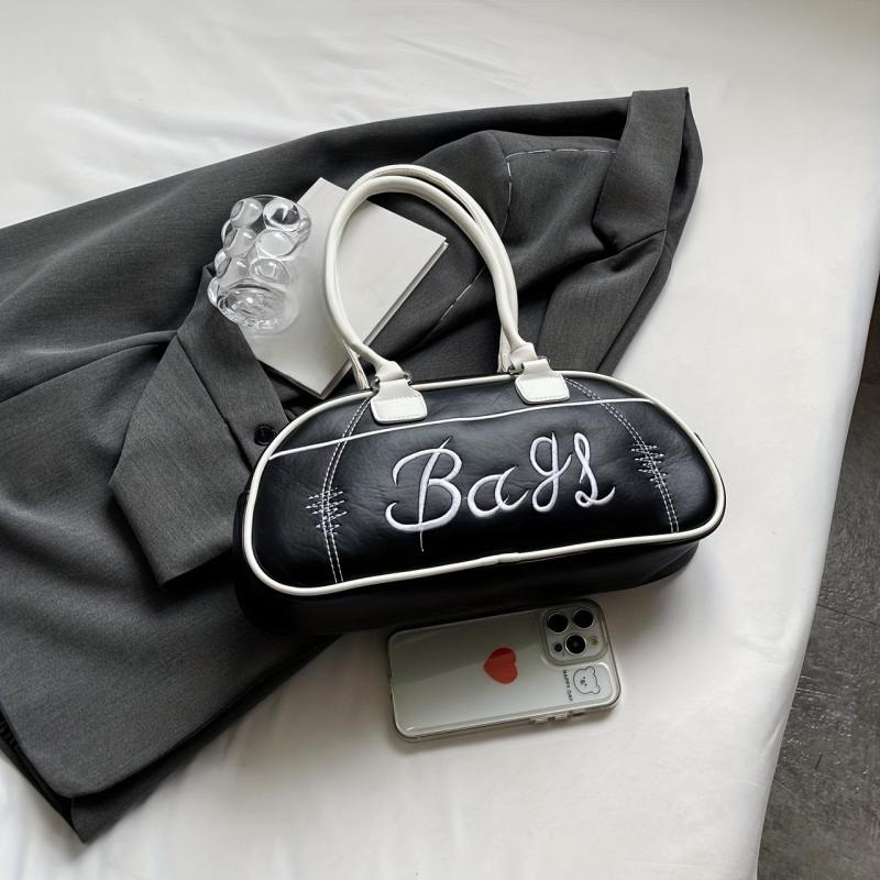 Vintage Letter Graphic Bag Women's Grunge Handbag