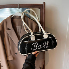 Vintage Letter Graphic Bag Women's Grunge Handbag