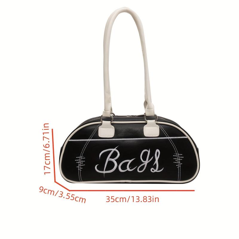 Vintage Letter Graphic Bag Women's Grunge Handbag