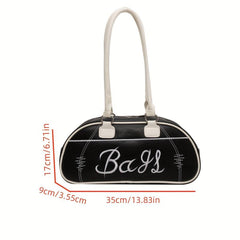 Vintage Letter Graphic Bag Women's Grunge Handbag