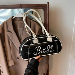 Vintage Letter Graphic Bag Women's Grunge Handbag
