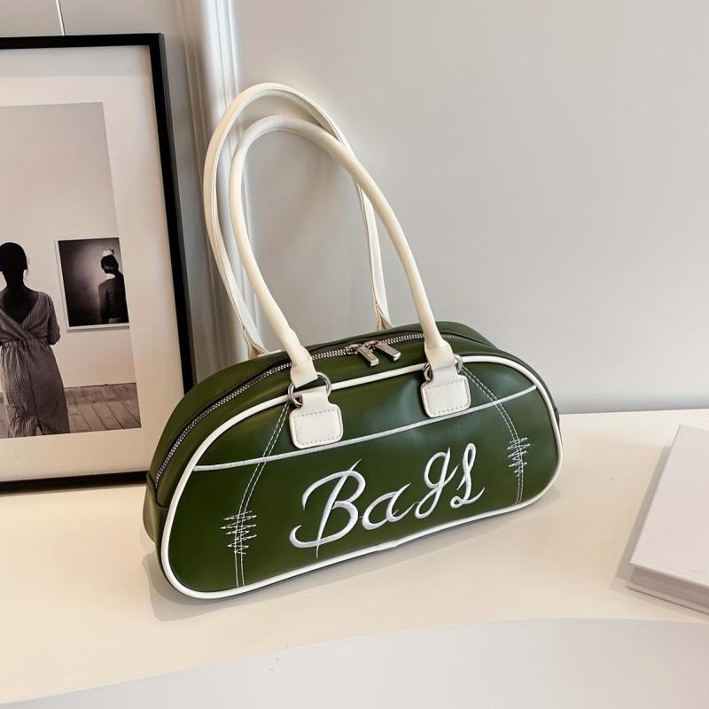 Vintage Letter Graphic Bag Women's Grunge Handbag