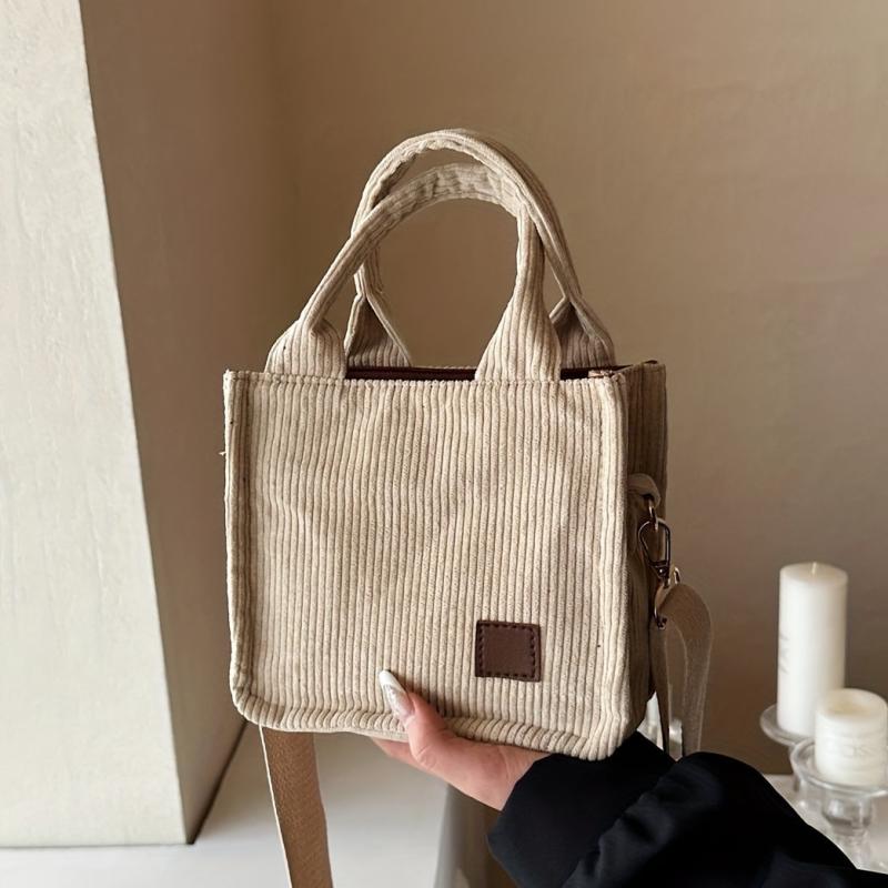 Mini Striped Satchel Tote Bag Lightweight Crossbody Bag