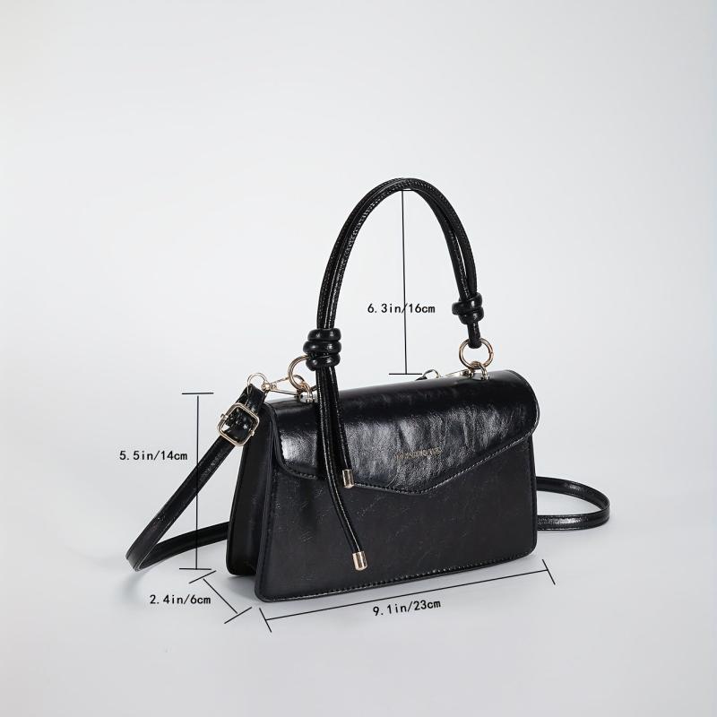 Chic Letter Graphic Handbag Small Square Crossbody Bag