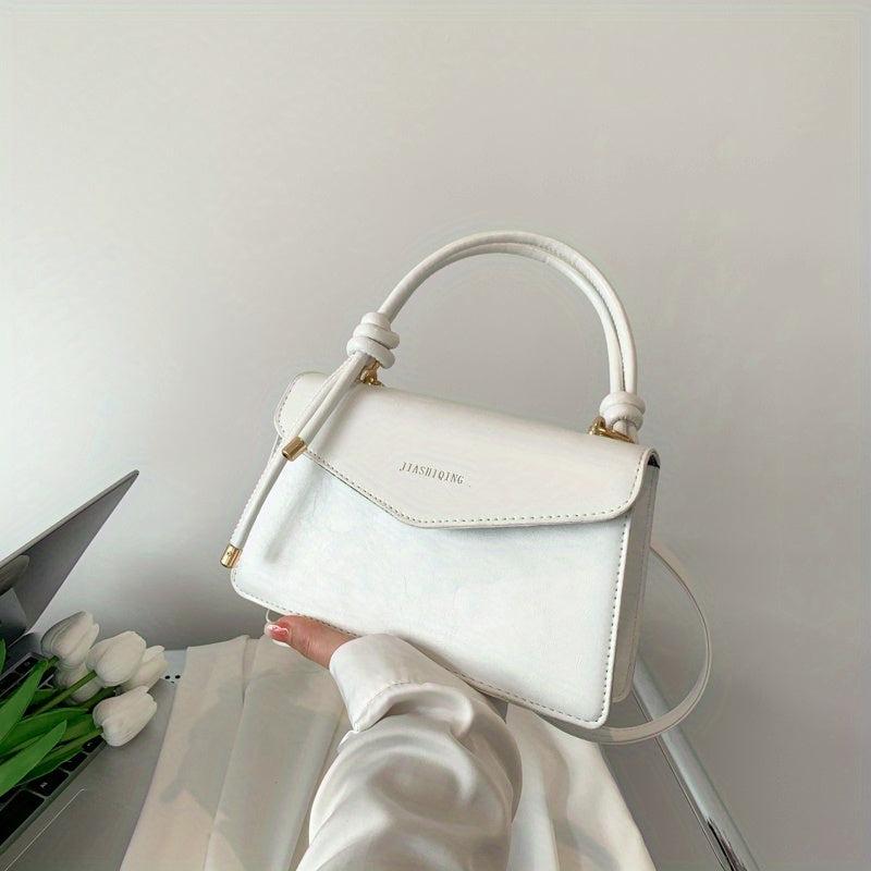 Chic Letter Graphic Handbag Small Square Crossbody Bag