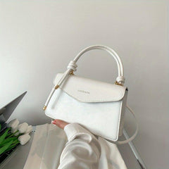 Chic Letter Graphic Handbag Small Square Crossbody Bag