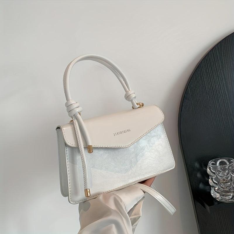 Chic Letter Graphic Handbag Small Square Crossbody Bag