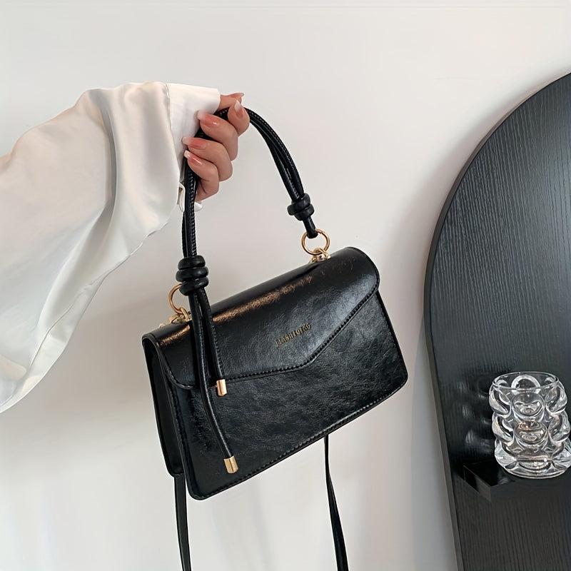 Chic Letter Graphic Handbag Small Square Crossbody Bag