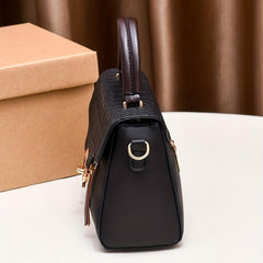 Classic Crocodile Embossed Satchel Bag
