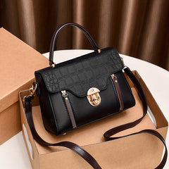 Classic Crocodile Embossed Satchel Bag