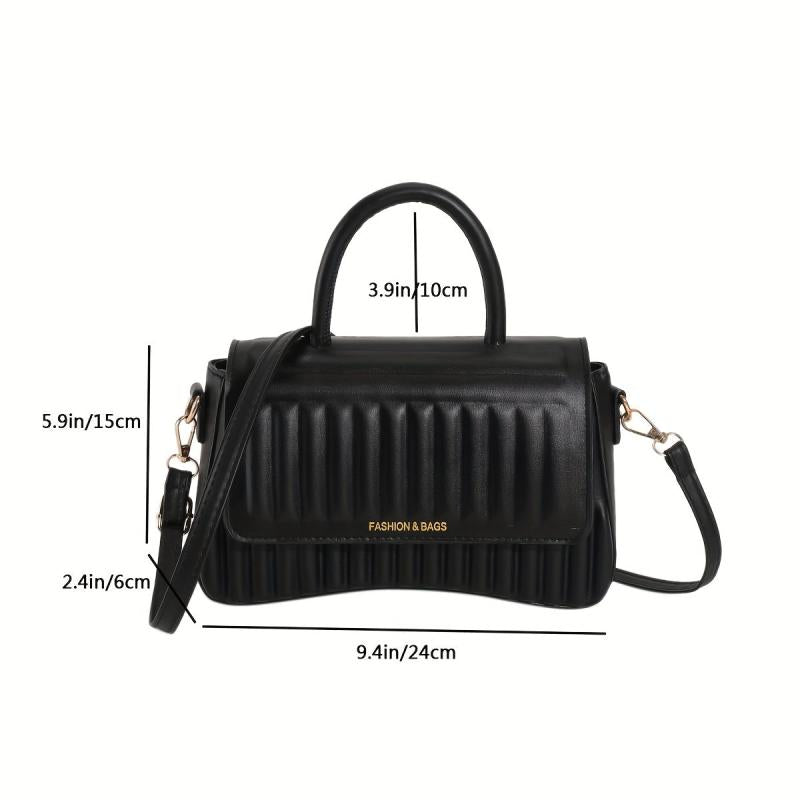 Textured Crossbody Bag Classic Shoulder Purse