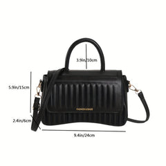 Textured Crossbody Bag Classic Shoulder Purse