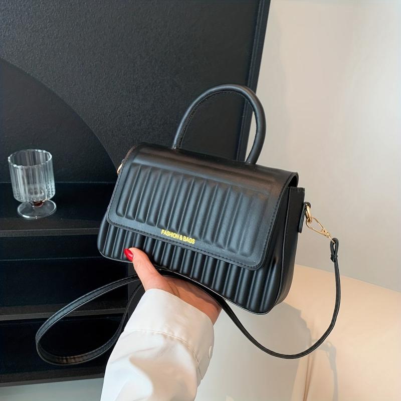 Textured Crossbody Bag Classic Shoulder Purse