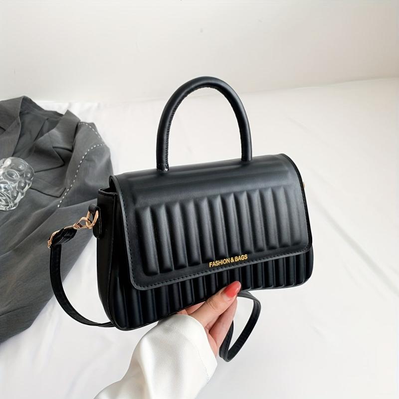 Textured Crossbody Bag Classic Shoulder Purse