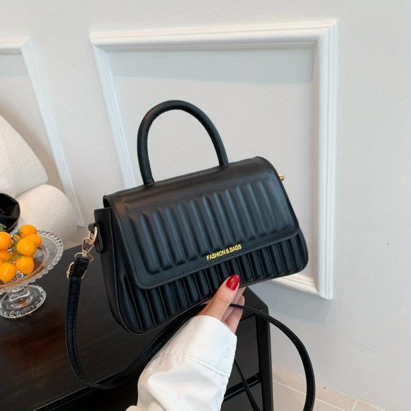 Textured Crossbody Bag Classic Shoulder Purse