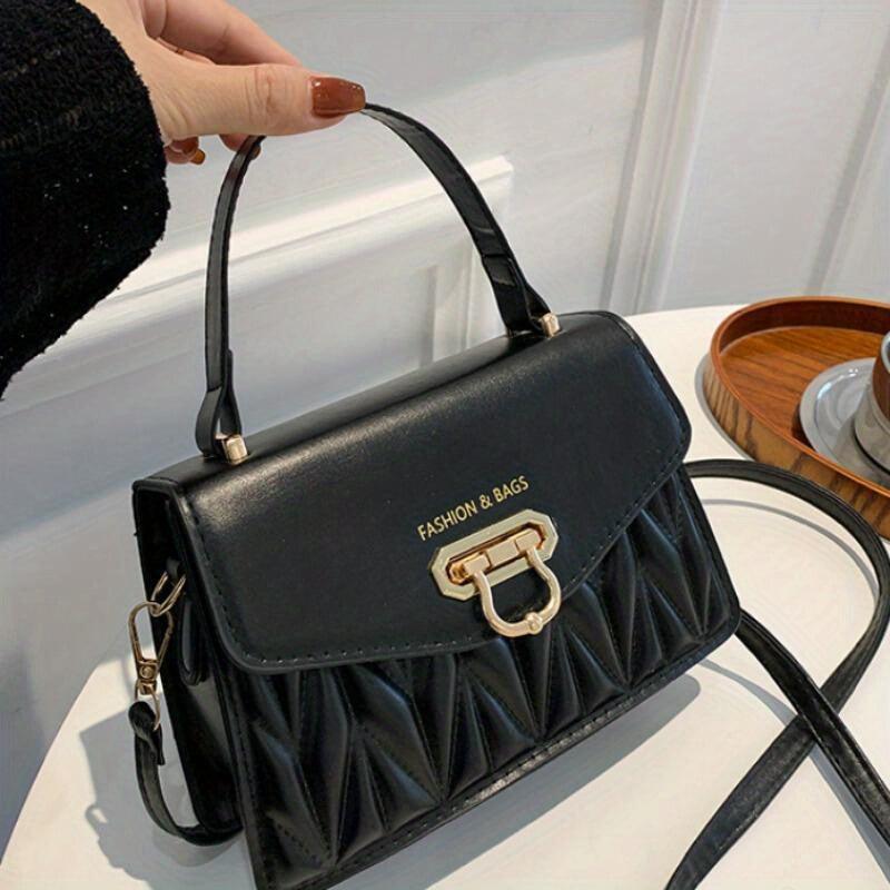 Rhombus Quilted Crossbody Handbag for Women Flap Purse