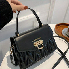 Rhombus Quilted Crossbody Handbag for Women Flap Purse