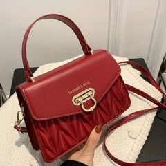 Rhombus Quilted Crossbody Handbag for Women Flap Purse