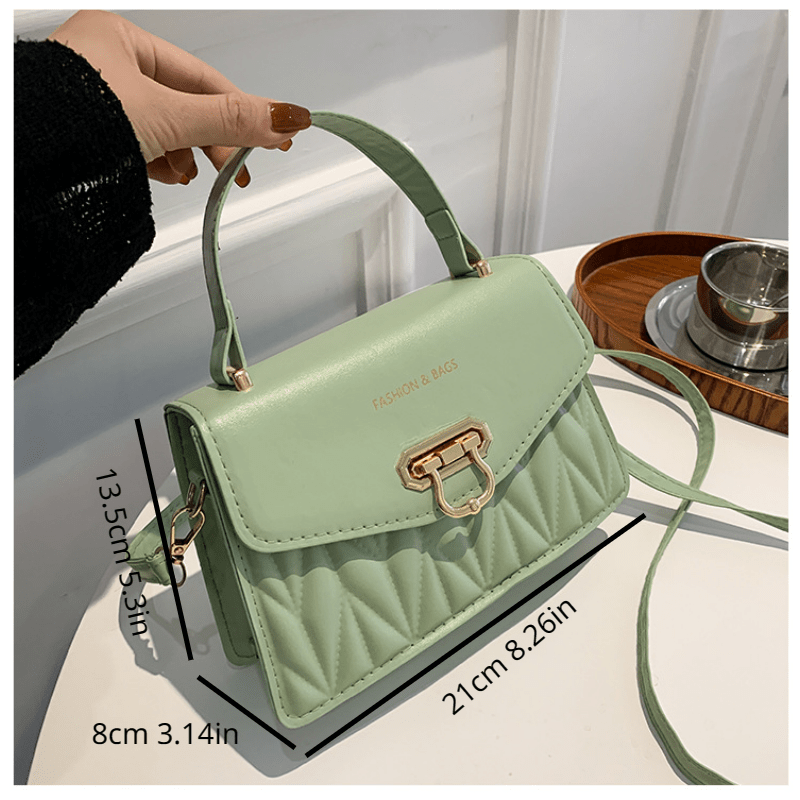 Rhombus Quilted Crossbody Handbag for Women Flap Purse