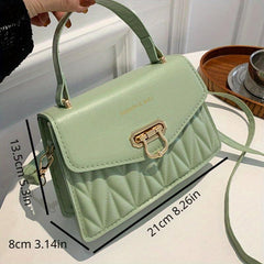Rhombus Quilted Crossbody Handbag for Women Flap Purse