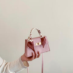 Classic Crocodile Embossed Satchel Bag with Scarf - All Match Bag