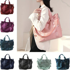 Large Capacity Portable Double Handle Handbag Bag Waterproof Nylon Stylish