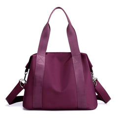 Large Capacity Portable Double Handle Handbag Bag Waterproof Nylon Stylish