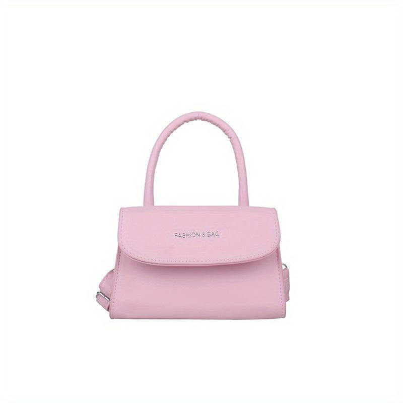 Mini Letter Graphic Handbag Top Handle Square Purse Crossbody Bag