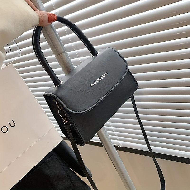 Mini Letter Graphic Handbag Top Handle Square Purse Crossbody Bag