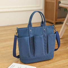 Solid Canvas Tote Bag Handbag Reusable Shopping Bags