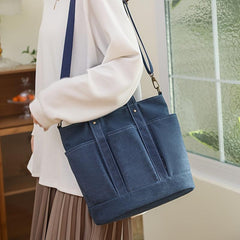 Solid Canvas Tote Bag Handbag Reusable Shopping Bags