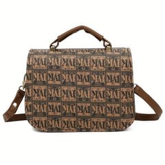 Mini Retro Crossbody Satchel Bag PU Leather Classic Versatile Shoulder Bag