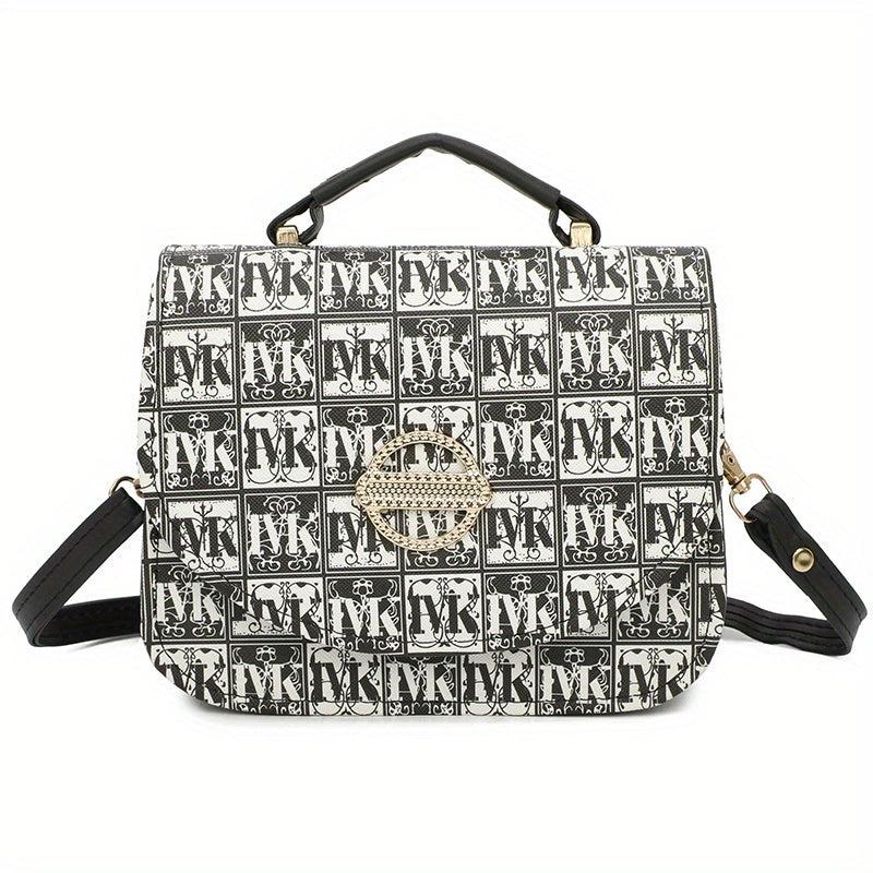 Mini Retro Crossbody Satchel Bag PU Leather Classic Versatile Shoulder Bag