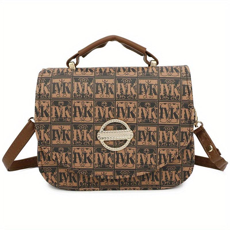 Mini Retro Crossbody Satchel Bag PU Leather Classic Versatile Shoulder Bag