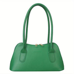 Stylish Double Zipper Underarm Bag PU Leather Handbag