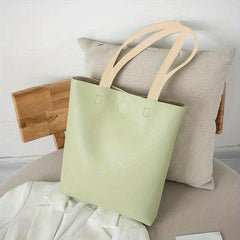 Large Capacity Tote Bag PU Leather Shoulder Bag