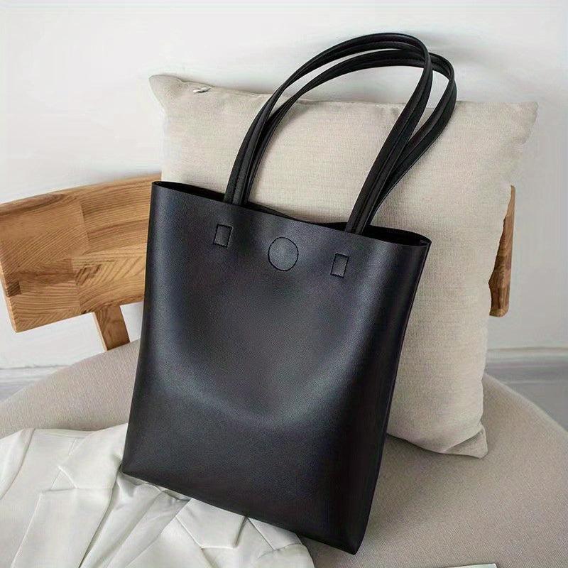 Large Capacity Tote Bag PU Leather Shoulder Bag