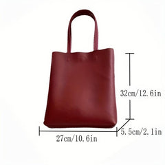 Large Capacity Tote Bag PU Leather Shoulder Bag