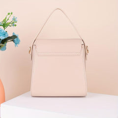 Minimalist Solid Satchel Bag Flap Handbag Women's Work