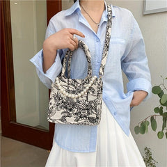 Retro Jacquard Print Tote Bag Crossbody Bag Women's